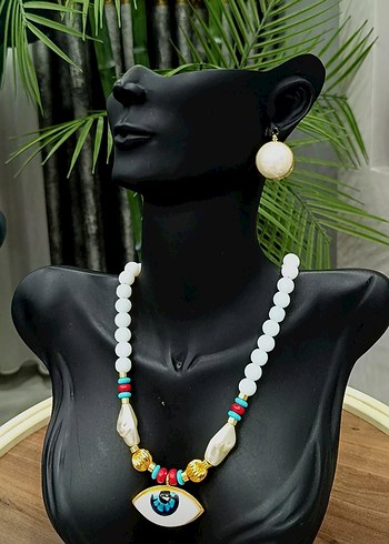 Accessorize Beyaz Boncuklu Mini Bohem Küpe
