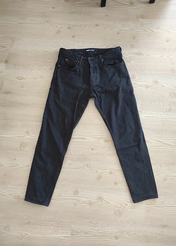 Erkek Siyah Regular Fit Denim Pantolon