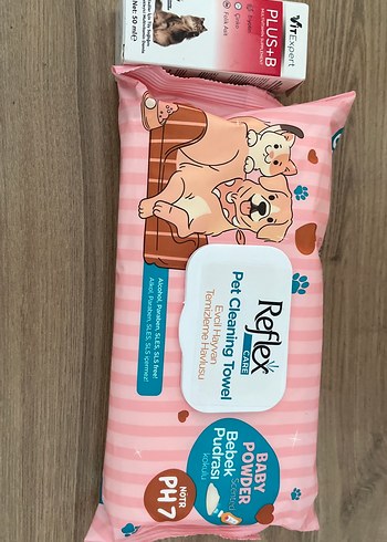 Hayvan temizleme mendili+ vitamin damlası