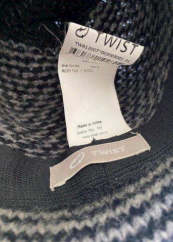 Twist Gri Örgü Yün Kadın Şapka