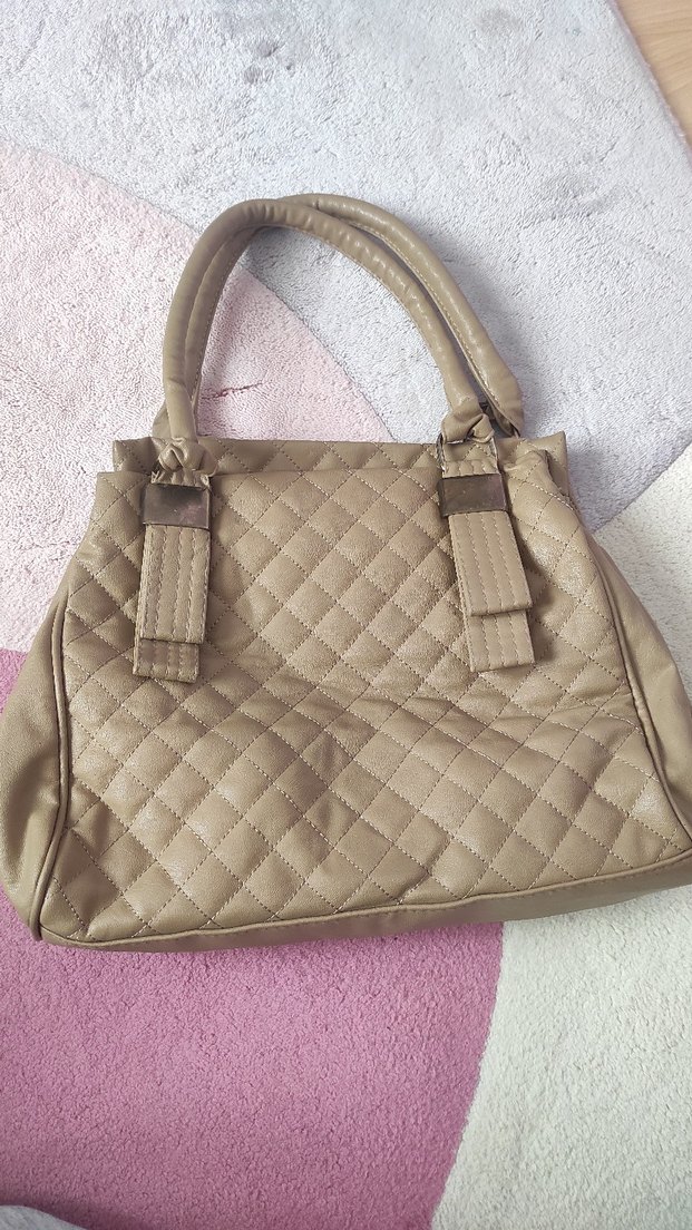 Bej Deri Tokalı Kadın Çanta - Görsel 2