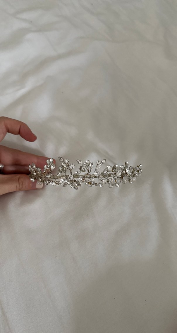 Ivory & Co Beyaz Yuvarlak Kutulu gelin tacın - Görsel 2