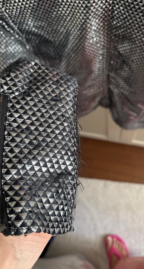 Gri Yılan Desenli Deri Biker Ceket - Görsel 5