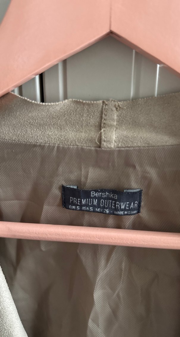 Bej Süet Kadın Mini Ceket - Görsel 3