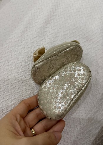 Kız Çocuk Altın Renk Fiyonklu Babet 12/13 numara - Görsel 5