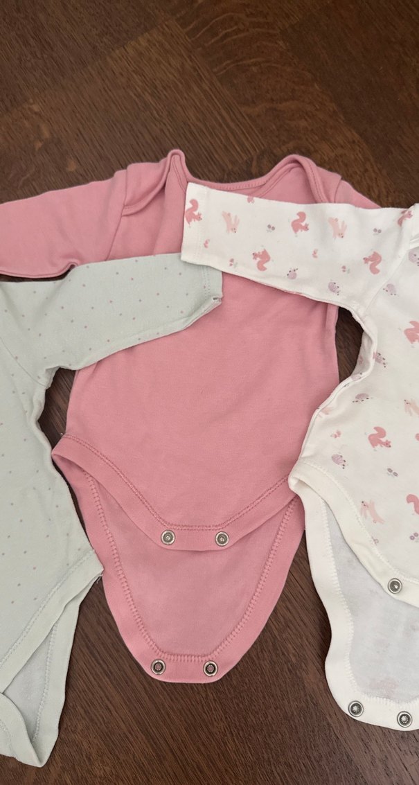 Uzun Kollu Bebek Kız Body Seti, Dantel Detaylı - Görsel 3