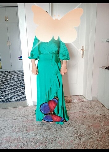 m Beden yeşil Renk Kadın elbise