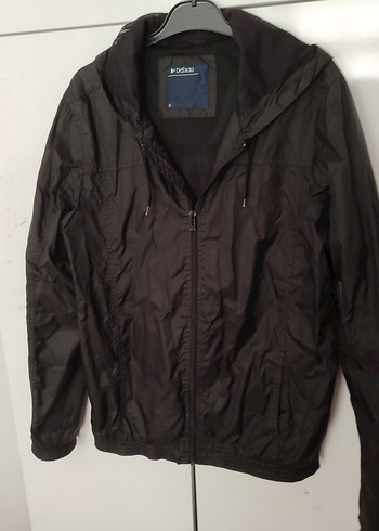 Siyah Fermuarlı Unisex Yağmurluk