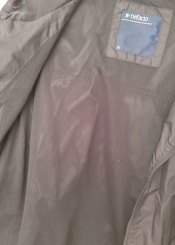 Defacto Siyah Fermuarlı Unisex Yağmurluk