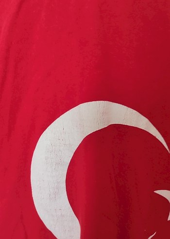 8 Yaş Beden Kırmızı Erkek/ Kız Çocuk Tişörtü Ay Yıldız Baskılı