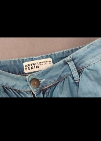 Koton Marka Kot Şort - Görsel 3