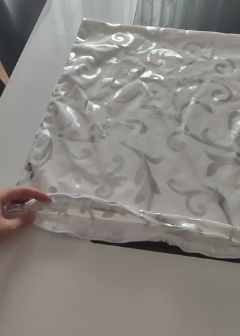 Merinos Gri Desenli Beyaz Modern Büyük Boy Kırlent Kılıfı 5 Adet - Görsel 2