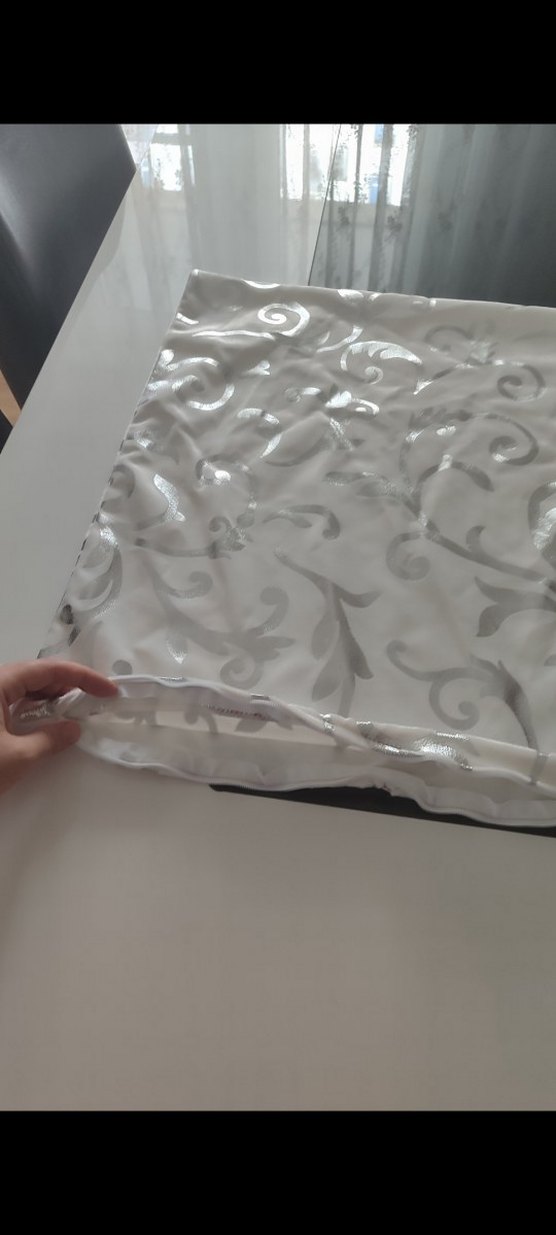 Merinos Gri Desenli Beyaz Modern Büyük Boy Kırlent Kılıfı 5 Adet - Görsel 2