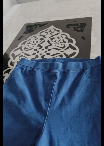 LC Waikiki Mavi Kız Çocuk İspanyol Paça Tayt Pantolon - Görsel 4