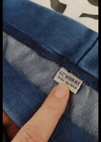 LC Waikiki Mavi Kız Çocuk İspanyol Paça Tayt Pantolon - Görsel 3