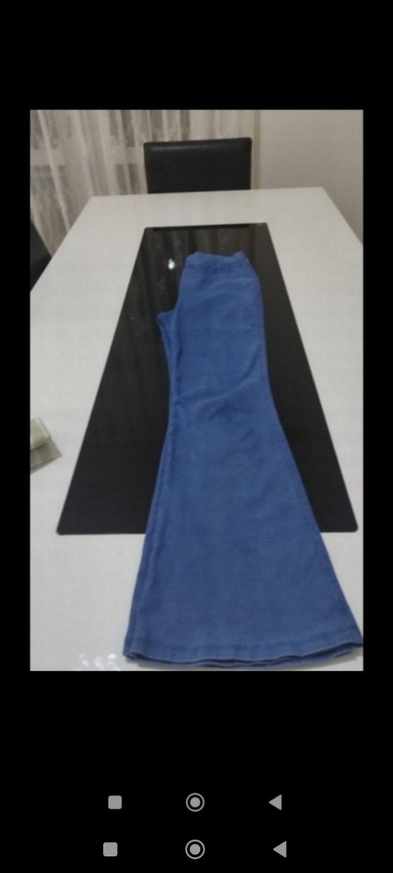 LC Waikiki Mavi Kız Çocuk İspanyol Paça Tayt Pantolon - Görsel 2