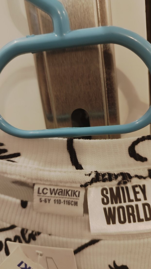 LC Waikiki Beyaz Gülümseme Baskılı Kız Çocuk Tişört - Görsel 2