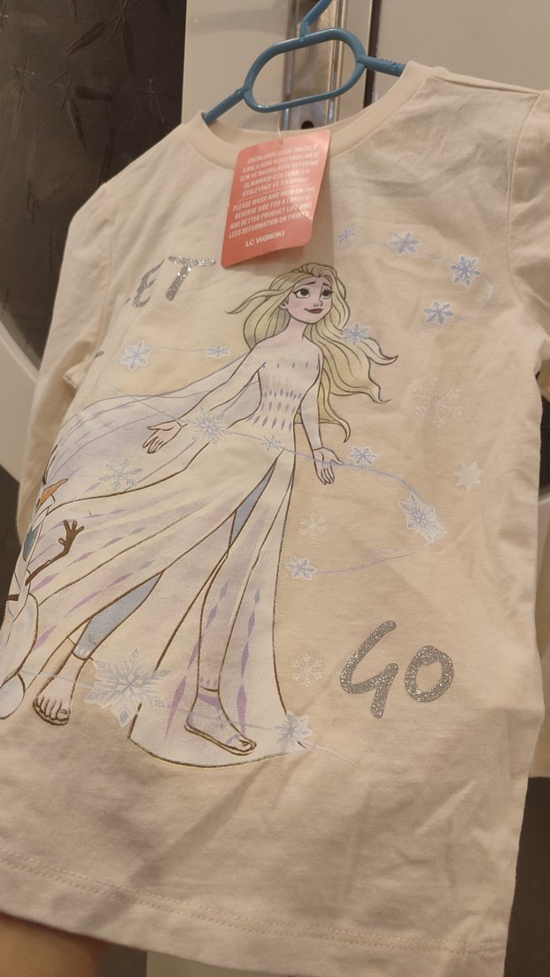 LC Waikiki Kız Çocuk Uzun Kollu Frozen Tişört - Görsel 2