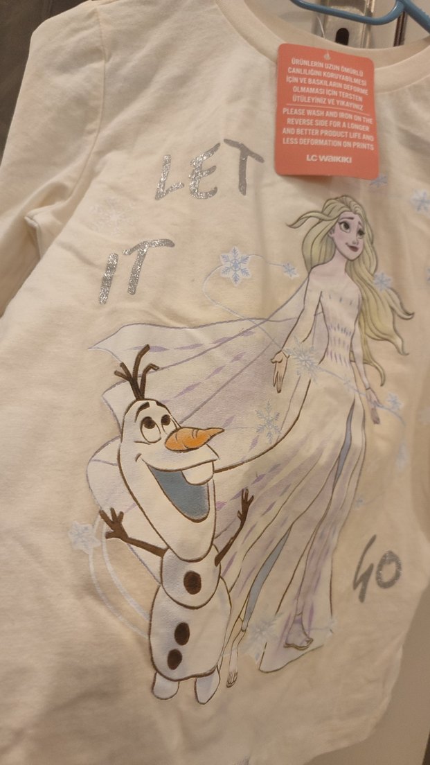 LC Waikiki Kız Çocuk Uzun Kollu Frozen Tişört - Görsel 3