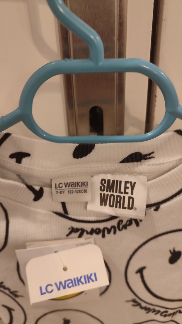 LC Waikiki Kız Çocuk Uzun Kollu Gülümseme Desenli Tişört - Görsel 2