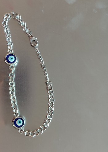 Mavi Zincir Detaylı Minimalist Kadın Bileklik Sıfır Ürün