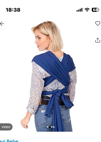 Mavi Bebek Kanguru Sling - Görsel 2