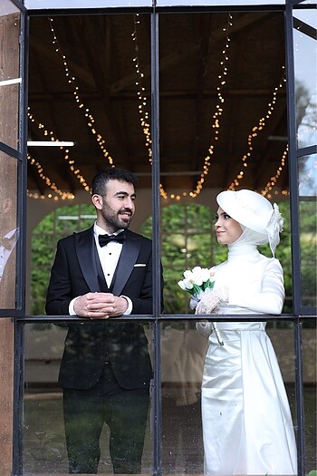 xs Beden beyaz Renk Nikah elbisesi