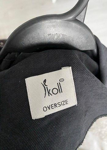 Siyah Uzun Keten Kadın Trençkot - Görsel 3