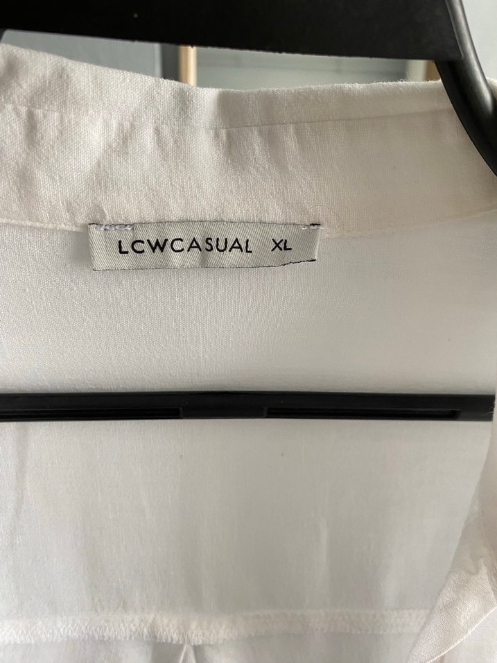 Beyaz Kadın Keten Gömlek - Görsel 2