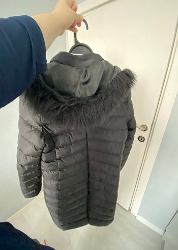 Siyah Kadın Midi Kışlık Mont - Görsel 2