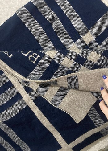 Kadın Gri Örgü Street Wear Atkı - Görsel 2