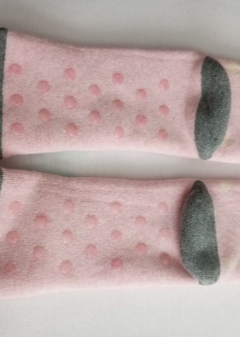 Pembe Kız Çocuk Ev Terliği Çorapları - Görsel 4