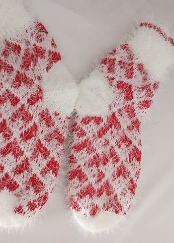 Nakışlı Siyah-Pembe Örgü Kadın Ev Terliği - Görsel 6