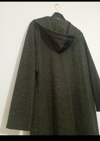 Uzun hâkî Kadın Fermuarlı Kaban - Görsel 4