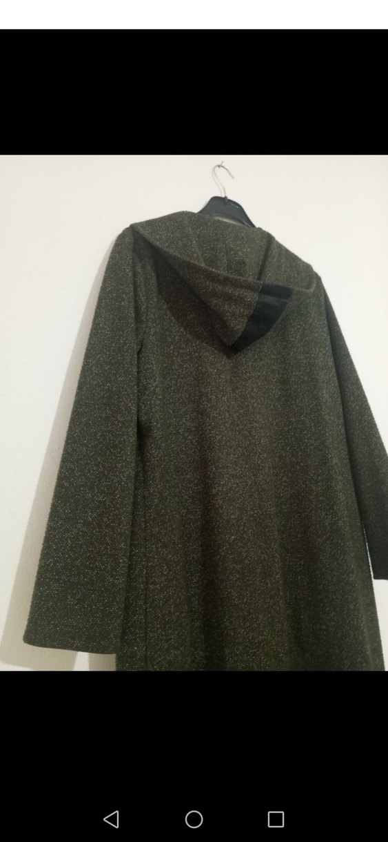 Uzun hâkî Kadın Fermuarlı Kaban - Görsel 4