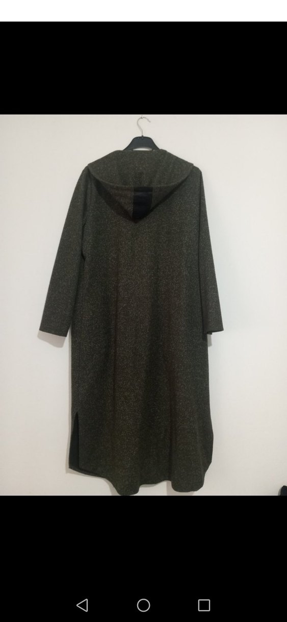 Uzun hâkî Kadın Fermuarlı Kaban - Görsel 3