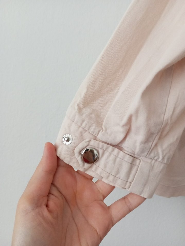 Nakışlı Bej Kadın Keten Ceket - Görsel 5