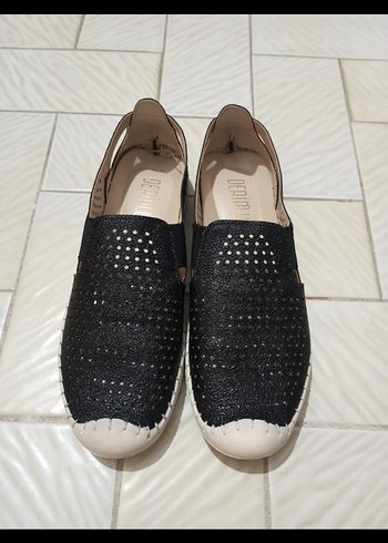 Siyah Kadın Dolgu Topuk Espadril - Görsel 2