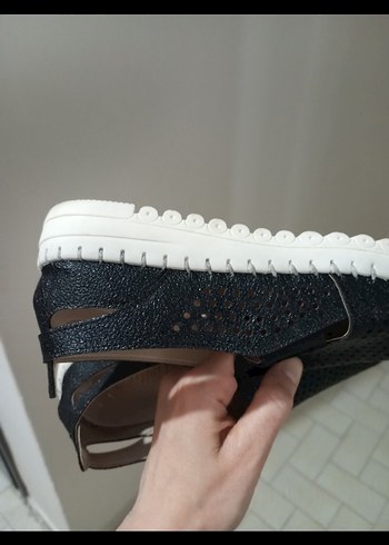 Siyah Kadın Dolgu Topuk Espadril - Görsel 10