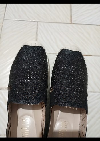 Siyah Kadın Dolgu Topuk Espadril - Görsel 6