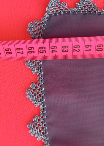 Gri Dantel Kenarlı Kadın şal - Görsel 5