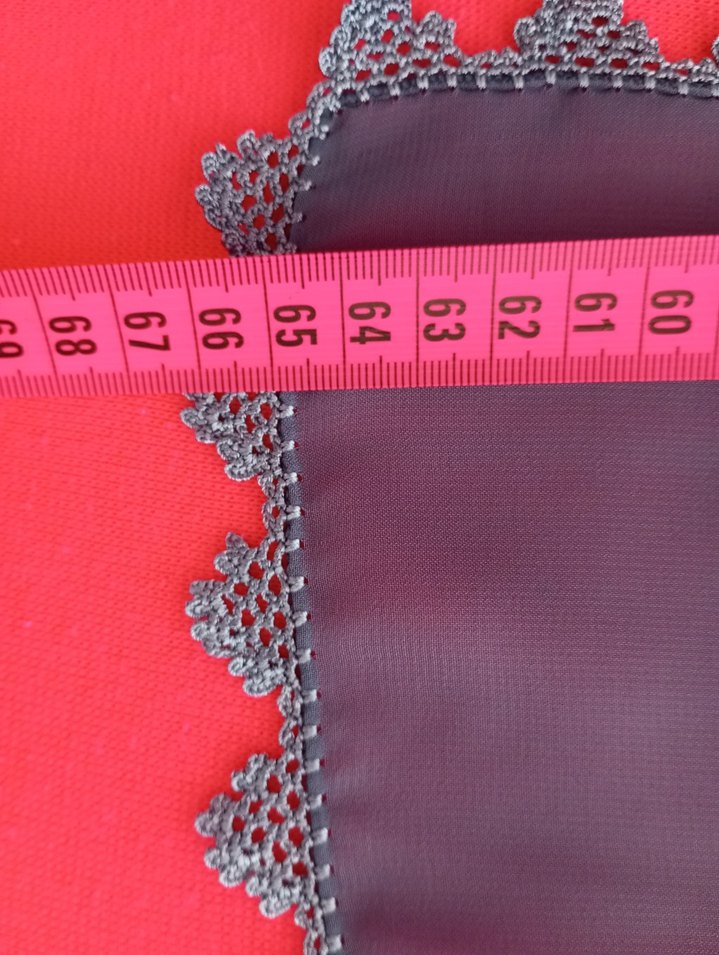 Gri Dantel Kenarlı Kadın şal - Görsel 5