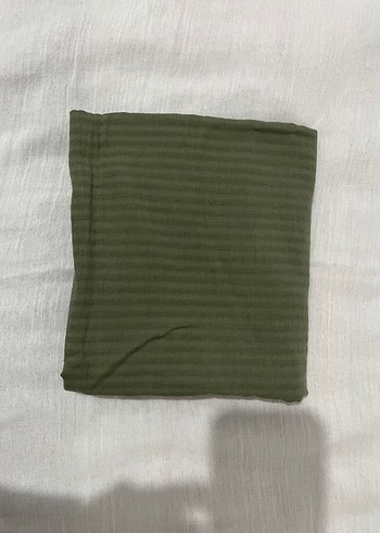 Kadın Keten Pilili Haki Şal