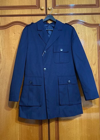 Kemerli Lacivert Midi Erkek Trençkot - Görsel 3