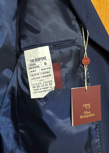 Kemerli Lacivert Midi Erkek Trençkot - Görsel 4