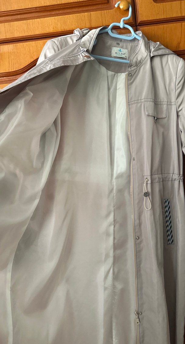 Bej Uzun Düğmeli Pardesü - Görsel 3