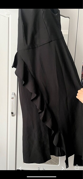 xl Beden siyah midi boy elbise