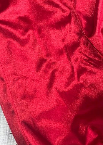 tek kol saten drapeli abiye - Görsel 3