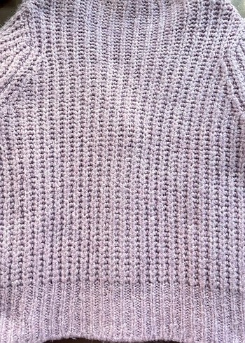 Düğmeli Mor Triko Kadın Hırka - Görsel 3