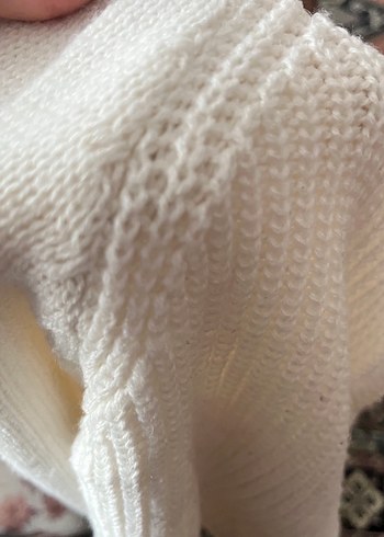 Kadın Beyaz Triko Kazak - Görsel 2